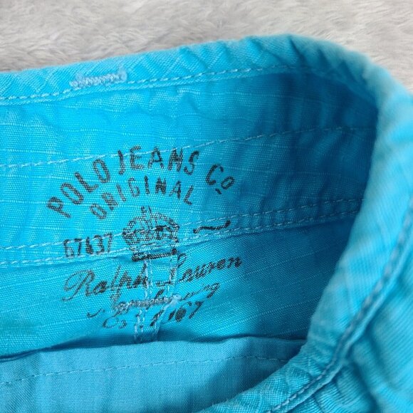 Vintage Ralph Lauren Polo Jean Co. Shorts RL 67 Blue Cyan Sz 10 Pockets - Picture 4 of 13